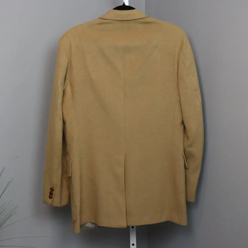 Vintage‎ Corbin Wool Blazer Tan Camel Hair Look Sport Coat 3-Button